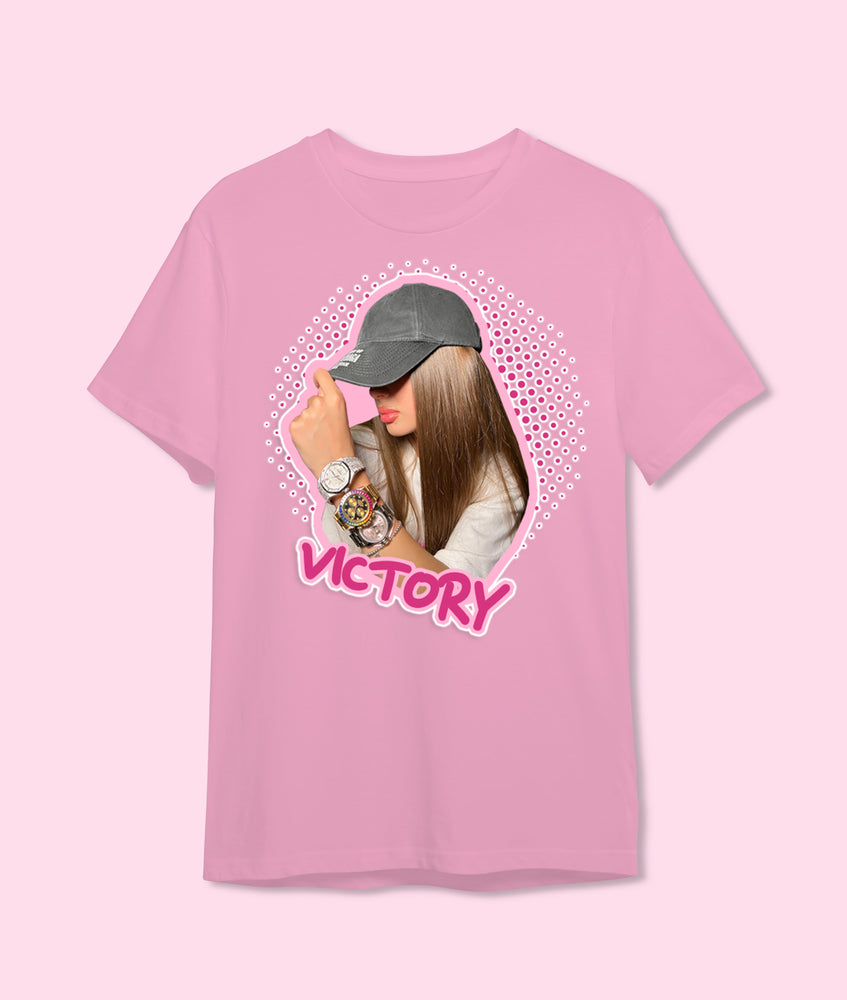
            
                Load image into Gallery viewer, T-shirt &amp;quot;Victory&amp;quot; in pink
            
        