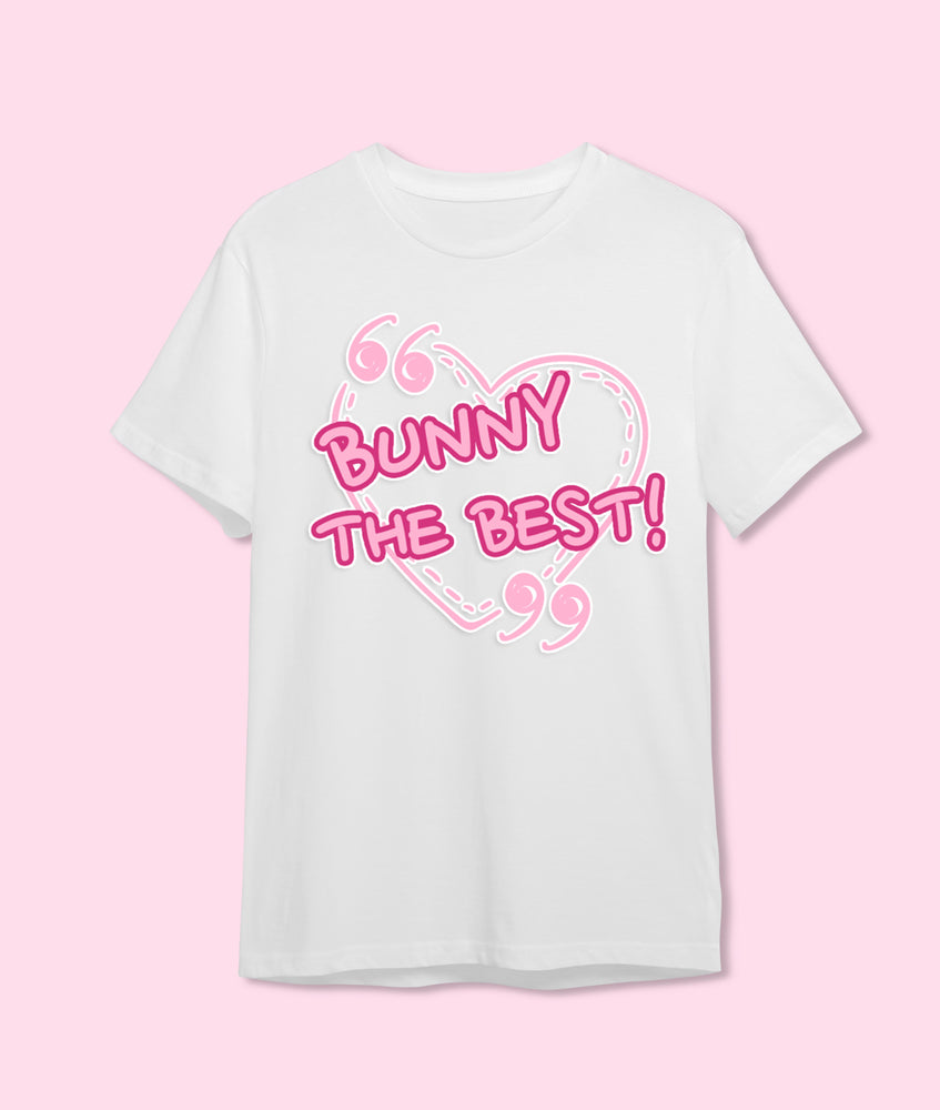 
            
                Load image into Gallery viewer, T-shirt white &amp;quot;BUNNY THE BEST&amp;quot;
            
        